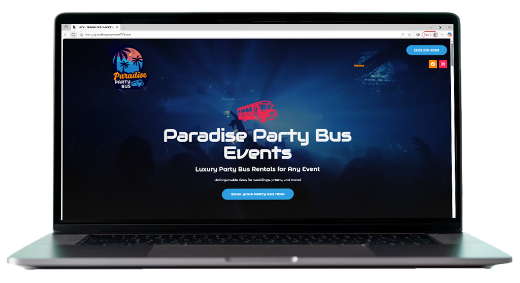 party bus website image