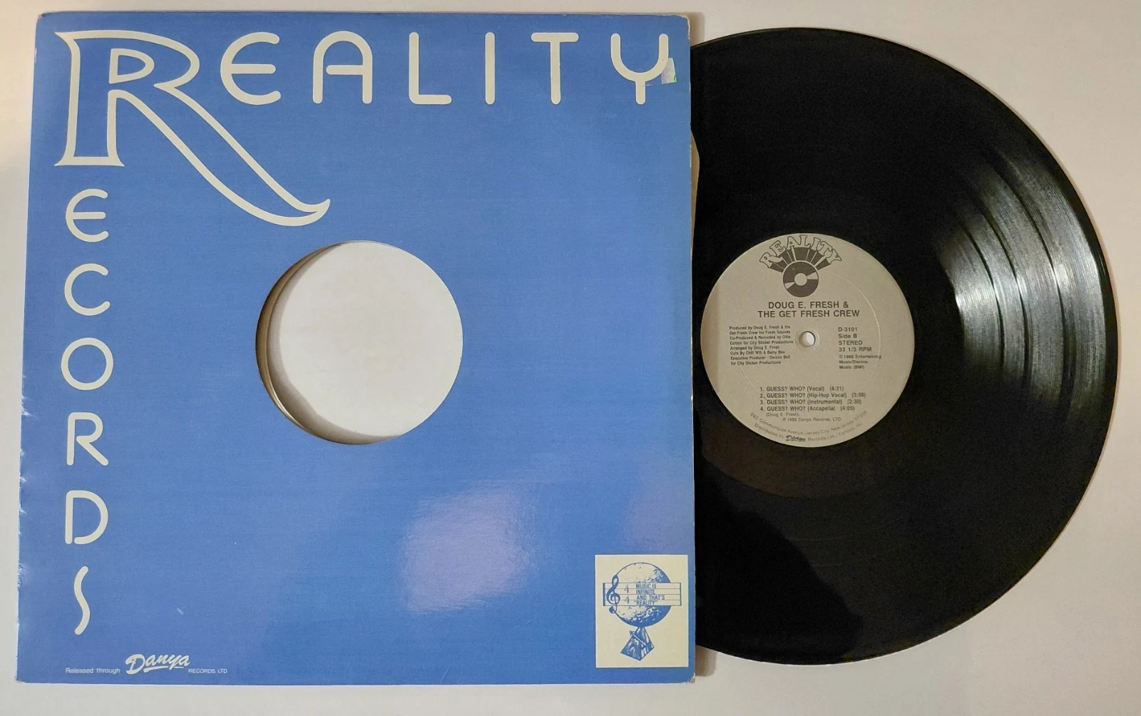 DOUG E. FRESH 12" VINYL RECORD - KEEP RISIN TO THE TOP / GUESS WHO? - REALITY 1988 - Image 4